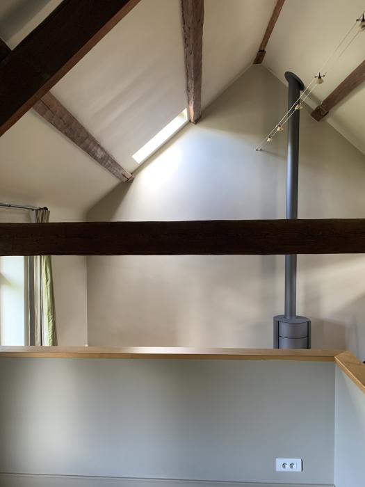 Vue côté living à partir de la chambre en mezzanine